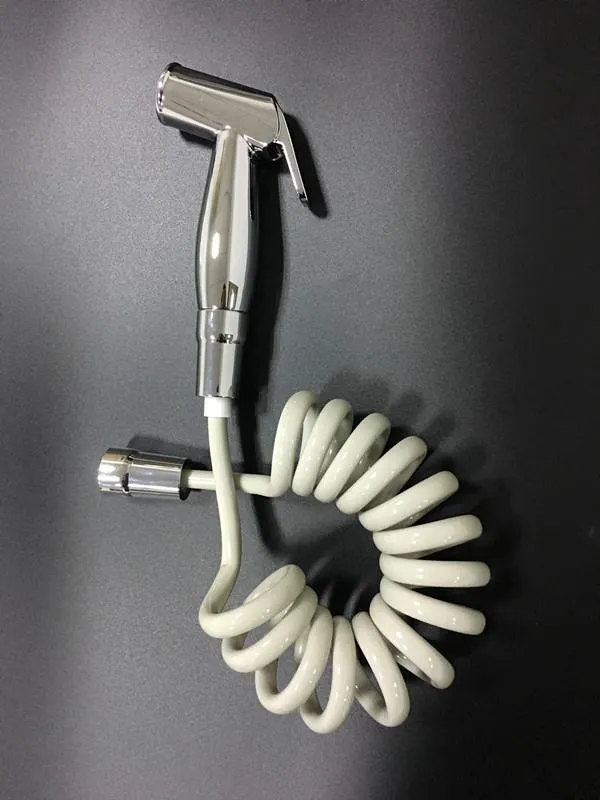 Chwistrellwr Bidet Chrome Plastig ABS gyda Swyddogion Lock-on