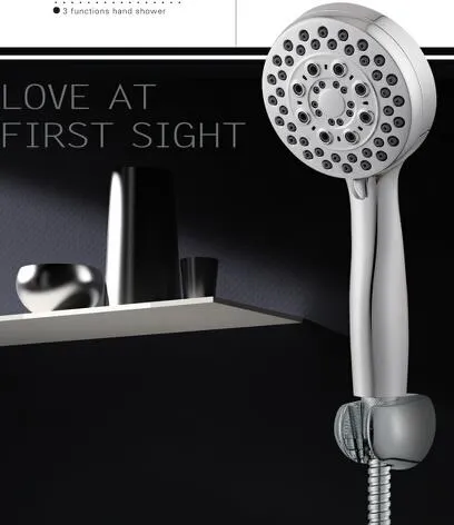 Pwysau Uchel Pwysau 5-Setting Hand Head W / Ar / Off Pause Mōr Dur Di-staen Hose Adferadwy