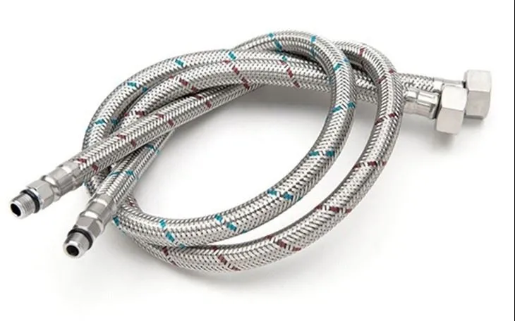 Faucet Ategol Stainless Dur Faucet pibell braint gyda Connector 3/8 modfedd o gywasgu menywod Thread X M10