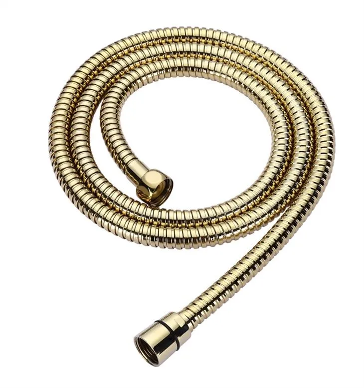 Luxury Gold Color Shower Hose , 60 Inches (1.5m) Extra Long Handheld Shower Head Hose With Brass Insert And Nut